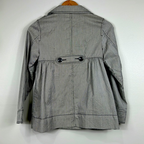 Old Navy Beige Striped Pea Coat - Picture 2 of 16